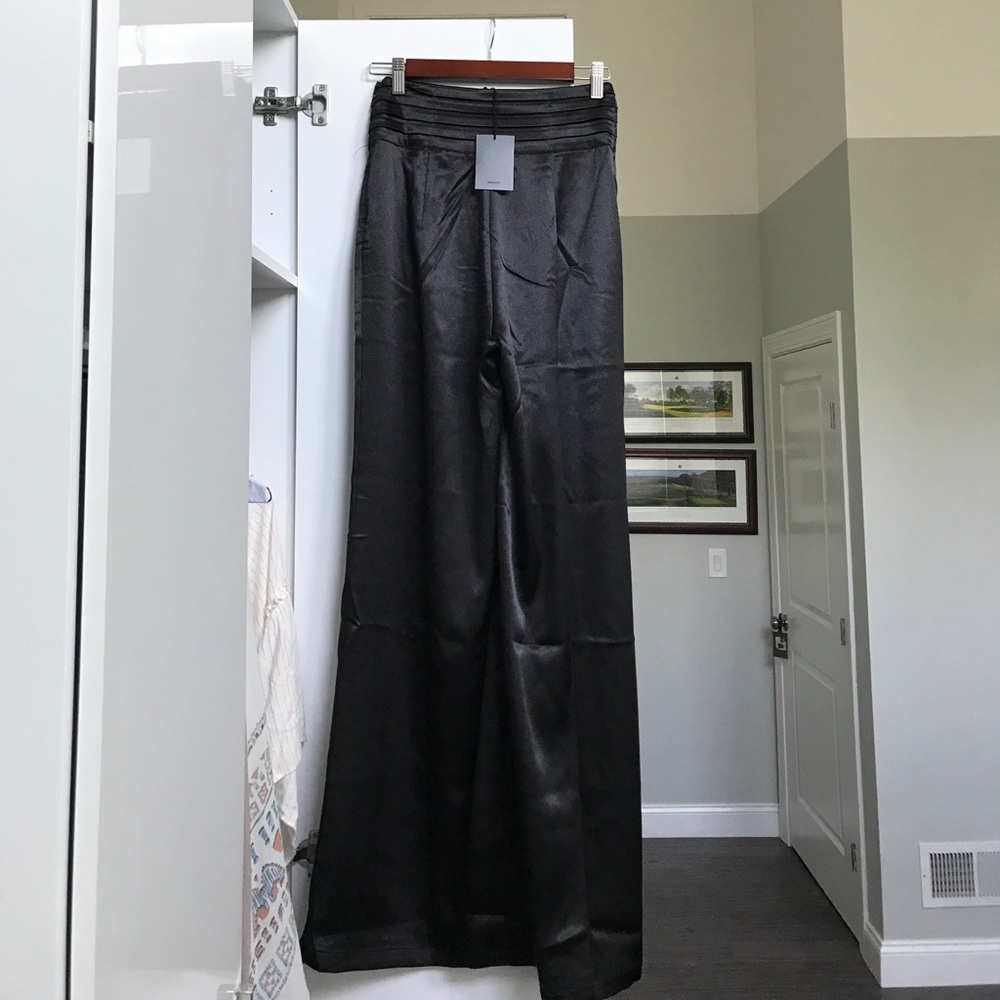 NBD (via Revolve) High Waisted long silk pants